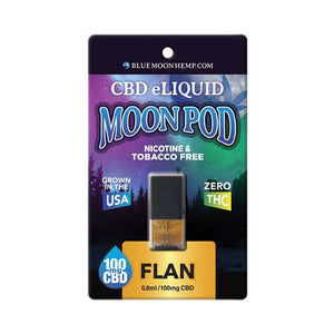 Blue Moon Hemp - CBD Pod - Flan Moon Pod - 100mg - Natural Releaf CBD