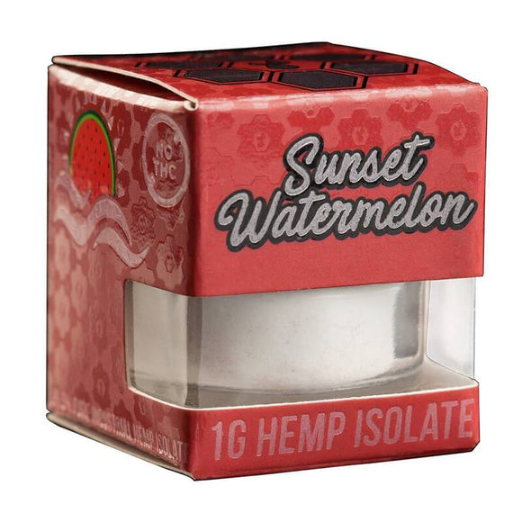 Krypted CBD - CBD Concentrate - Sunset Watermelon Isolate Powder - 1 Gram - Natural Releaf CBD